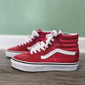 Vans Sk8 Hi - Racing Red and White